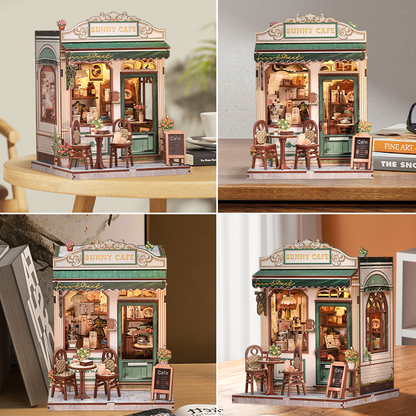 Sunny Cafe | DIY 3D Book Nook Miniature Kit