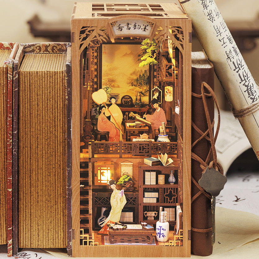 Eastern Poetry Library | DIY 3D Book Nook Miniature Kit