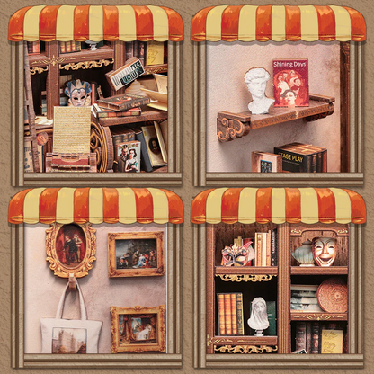 The Drama Bookshop | DIY 3D Book Nook Miniature Kit