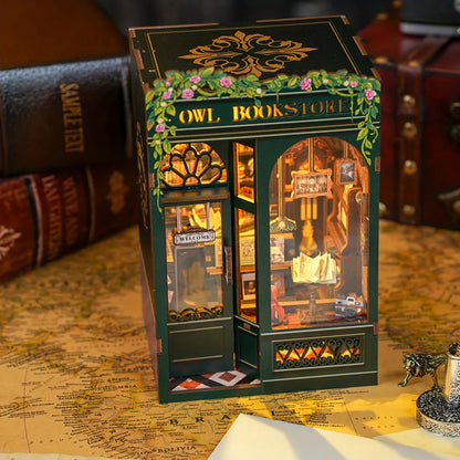 Owl Bookstore | DIY 3D Book Nook Miniature Kit