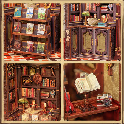 Owl Bookstore | DIY 3D Book Nook Miniature Kit