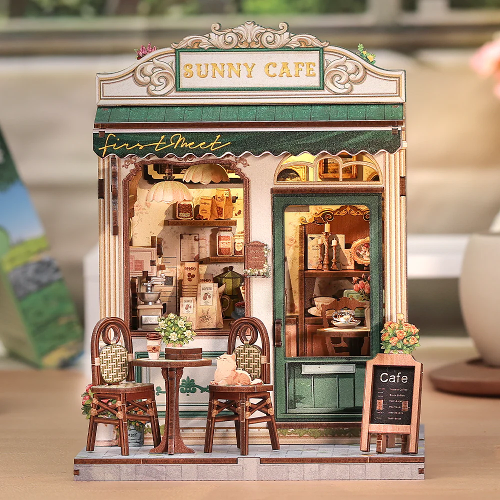 Sunny Cafe | DIY 3D Book Nook Miniature Kit