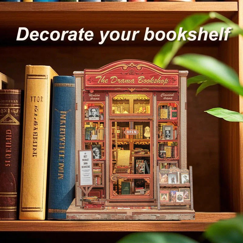 The Drama Bookshop | DIY 3D Book Nook Miniature Kit