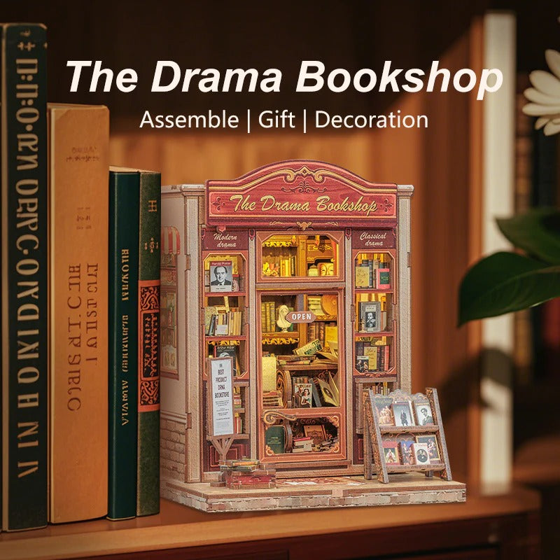 The Drama Bookshop | DIY 3D Book Nook Miniature Kit