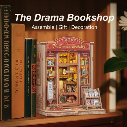 The Drama Bookshop | DIY 3D Book Nook Miniature Kit