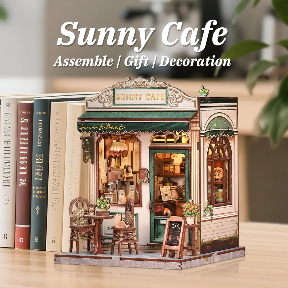 Sunny Cafe | DIY 3D Book Nook Miniature Kit
