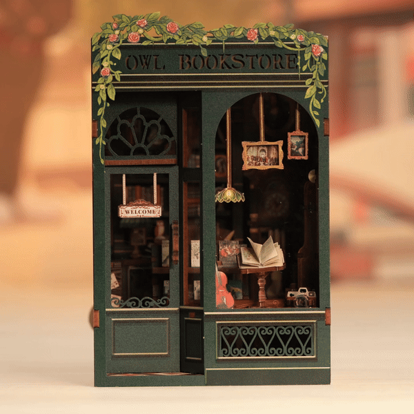 Owl Bookstore | DIY 3D Book Nook Miniature Kit