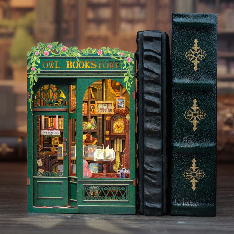 Owl Bookstore | DIY 3D Book Nook Miniature Kit