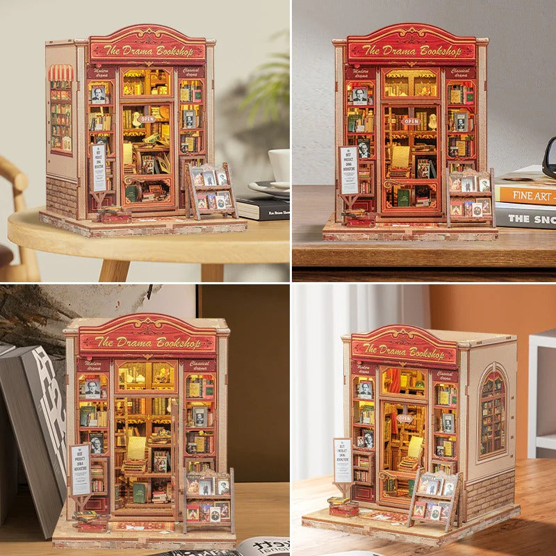 The Drama Bookshop | DIY 3D Book Nook Miniature Kit