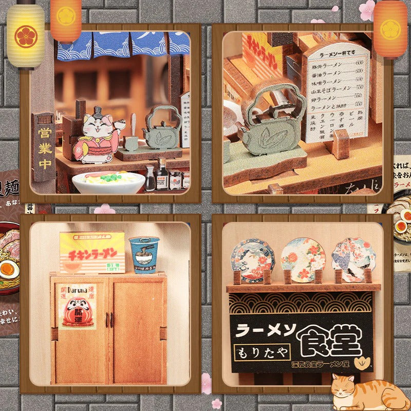 Japanese Ramen Diner | DIY 3D Book Nook Miniature Kit: Morita-ya