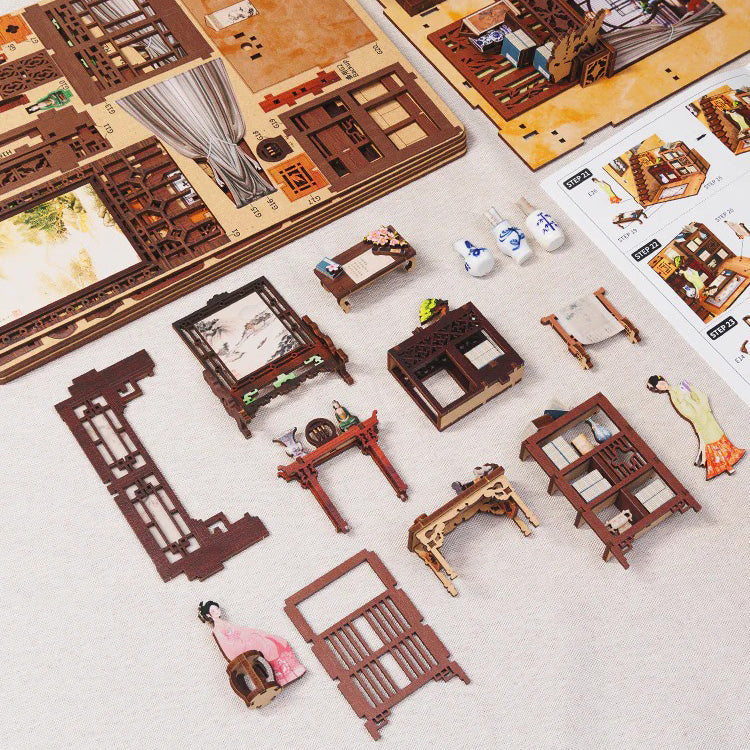 Eastern Poetry Library | DIY 3D Book Nook Miniature Kit