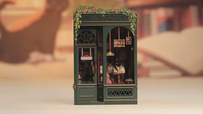 Owl Bookstore | DIY 3D Book Nook Miniature Kit